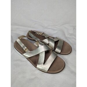 Cole Haan Original Grand Women's Sandals 8.5 Gold Gladiator Shoe Comfort‎ FLAW